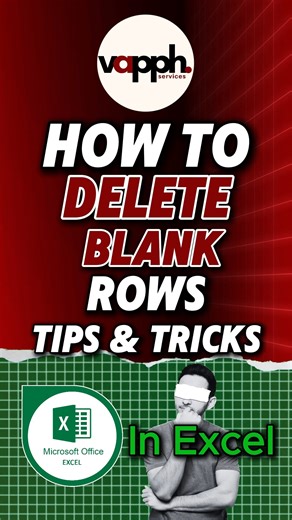 How to delete blank rows in Excel tips and tricks for time saving ⚡烙 #exceltips #tutorial #trendingreels #tipsandtricks #VirtualAssistantPortalPH | Virtual Assistant Portal PH | Facebook
