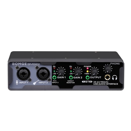 BMG22 Sound Card Usb Audio Interface Home Studio for Guitar