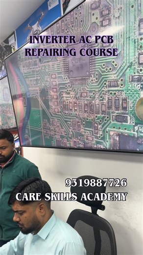 Master the Inverter AC PCB Repairing Course at Care Skills Academy in Noida, where hands-on training equips you with essential skills to diagnose faults, test components using multimeters and oscilloscopes, solder and desolder circuits, troubleshoot error codes, and repair real inverter boards including IPM modules. This job-oriented program covers inverter technology fundamentals, PCB layouts, and practical projects on live AC units, ideal for beginners and pros aiming for a thriving career in 