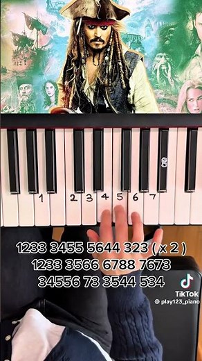 piraci z Karaibów tutorial na pianino wersja prosta