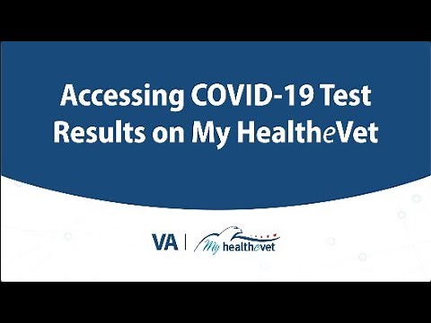 Accessing COVID-19 Test Results on My HealtheVet