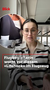 🛩️🤔Influencer zeigen auf social Media eine «bequeme» Art sich im Flugzeug anzugurten. Der Gurt wird dabei um die Fussgelenke geschnallt. Doch bei Turbulenzen ist dieser Trick lebensgefährlich. Was sagt die Swiss dazu? • #fliegen #flugzeug #lifehack | Blick