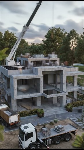 The Art of Building a Minimalist Modern Masterpiece 📐🏙️ #timelapse #building #home