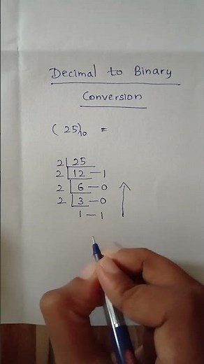 Number Systems: Decimal to Binary Conversion