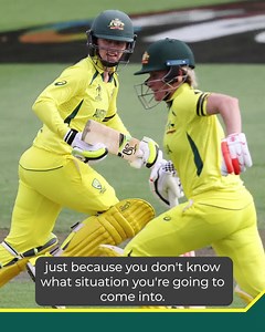 Beth Mooney, stressed?! Noooo way 😅 Plus a bit of insight into how the McMooney partnership got the job done once again the other night! #CWC22 | Australian Women's Cricket Team