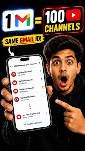 1 Gmail = 100 YouTube channels 🤯 #shorts