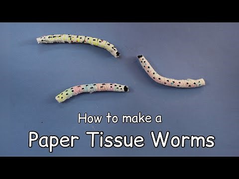 How to make a Paper Tissue Worms | Step by step Tutorial