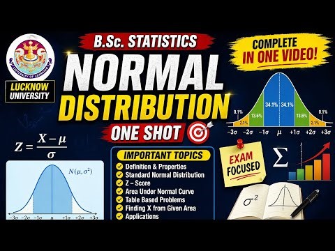 Normal distribution and their properties#Statistics #BScStatistics #LucknowUniversity