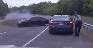 See: Officer barely avoids vehicle spinning out at 120 mph on Va. highway