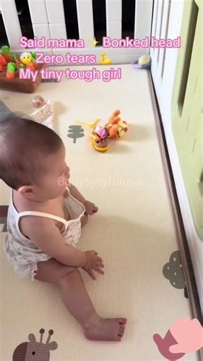 First " mama" came with a forehead thud against the playpen 😂👍🏼 Babys joyful usa 👶#babysjoyfulusa