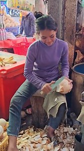 Cambodian Girl Selling Coconut | Foodie Mama Office