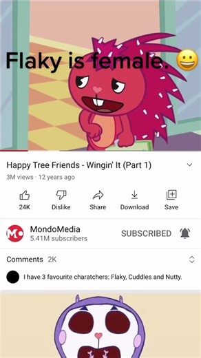 😐 #flaky #htf #happytreefriends #flakyhtf #mondomedia | happy tree friends