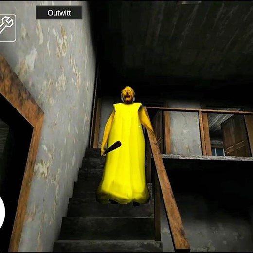 Escaping Granny on HARD Mode via the Main Door #shortsfeed #youtubeshorts #granny #shorts #viral