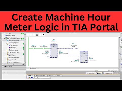 How to monitor motor running hourS by creating logic in TIA Portal V18