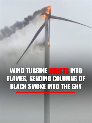 Texas Wind Turbine Catches Fire After Lightning Strike