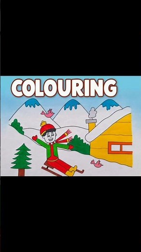 Winter Season Drawing #drawing #winter #colour #art