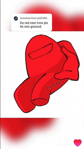 Red among us drawing!