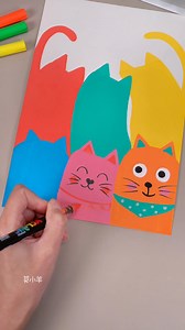 133K views · 1K reactions | Let's draw a kitten together! Simple and cute kitten sketches, quickly draw one with your child... | Handmade Craft | Facebook