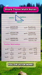 147K views · 368 reactions | Love These Useful Trigonometry Math Notes  | Math Notes | Facebook