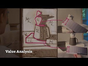 Value Analysis - Big Value Shapes oil painting lesson