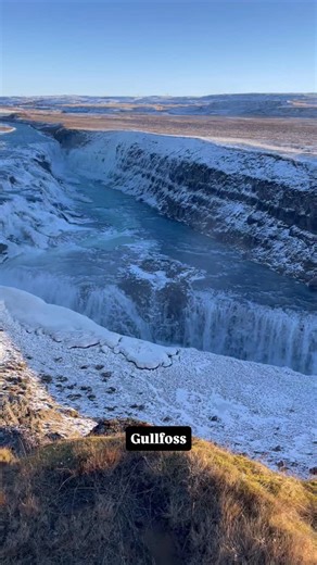 🇮🇸Gullfoss or “Golden Falls” is one of Iceland’s most famous waterfalls. You’ll find this beauty along the Golden Circle, a very popular day-trip route from Reykjavík. ​ Follow for great ideas for your dream trip to Iceland 🫶 ​ ​ #iceland #goldencircle #icelandinwinter #waterfall #gullfoss | Siggadottir