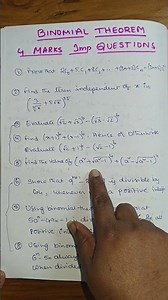 AP Intermediate Mathematics Binomial Theorem 4marks IMP questions #apintermaths #apinter #ipemaths