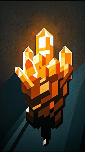 Amber quartz chunk#minecraft #crystal