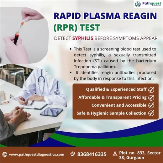 Rapid Plasma Reagin (RPR) Test Explained | Detect Syphilis Early | Pathquest Diagnostics #RPRtest
