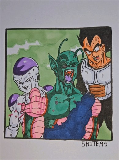 Piccolo es maltratado por freezer! #vegeta #piccolo #dragonball #humor #draw
