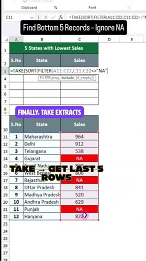 Excel FILTER + SORT + TAKE Trick