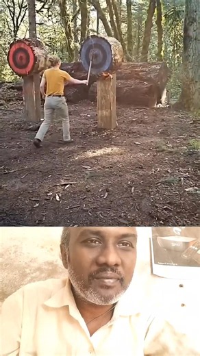 ponnu vacha kuri #AxeThrowing #PerfectAim #TargetPractice #Skill #Precision #Satisfying #ViralVideo