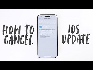 How to Cancel and Delete an iOS update