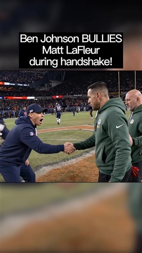 Chicago Bears coach Ben Johnson BULLIES Packers coach Matt LaFleur after the Bears pull off an EPIC 4th quarter comeback. #chicagobears #nfl #mattlafleur #packers #dabears