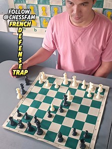 Learn this simple french defense trap to capture your opponent's Queen!! #chess #chesstactics #reelsvideoシ | ChessFam