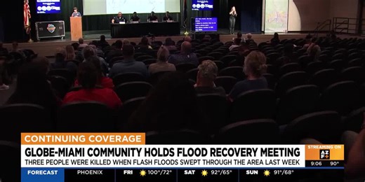 Community express concerns regarding Globe-Miami flood recovery cleanup