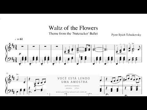 Partitura de Piano Valsa das Flores - Tchaikovsky