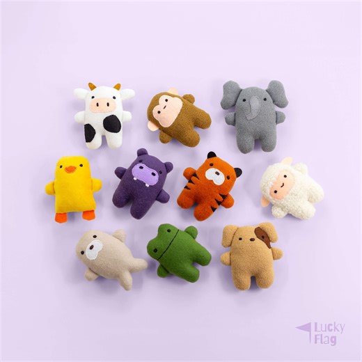 10 Mini Plush Sewing Patterns PDF – Set 2 – DIY Easy Stuffed Animals Bundle – Cute Christmas Ornaments Set, Babies Gifts – Beginner Friendly - Etsy UK