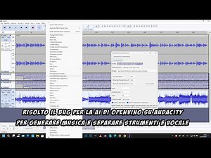 Fixed OpenVINO AI bug in Audacity to generate music and separate instruments from vocals