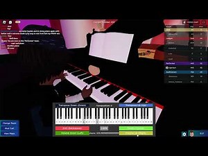 Playing the Minecraft theme song on piano | ROBLOX TALENT SHOW