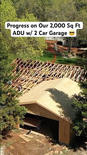 🤯 The BIGGEST ADU with 2-Car Garage | California’s Max Size ADU Build! #shorts