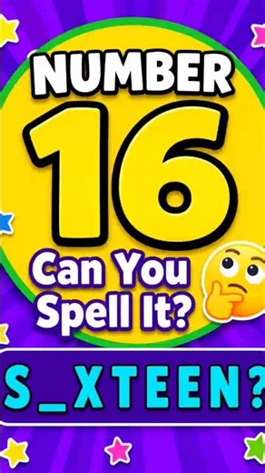 Can You Spell 16 Correctly? 🤔 | Number 16 Name & Spelling #shorts