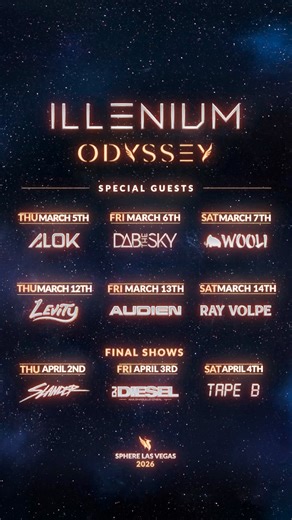 Special guests for the third and FINAL weekend of ILLENIUM at Sphere! Slander DJ Diesel & Tape B. livemu.sc/4s4jLYn | Live Nation Concerts