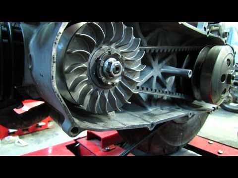 Scooter CVT drive belt adjustment instruction