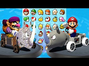 【マリオカート8デラックス】マリオドンキーコングワリオがマリオカートDSのランビライダーで激走