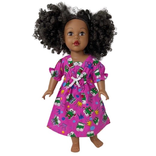 Frog Print Doll Nightgown for 18 Inch Dolls, Cute Pajamas Sleepwear, Handmade Outfit Fits American Girl Dolls - Etsy