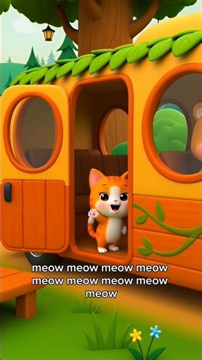 🎀 Cute kitty going to school, ready to learn and play! 🏫🐾 #TinyTotsWorld kids videos learning videos