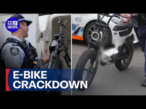 Hundreds of e-bike riders as police fight rise in bad behaviour | 9 News Australia