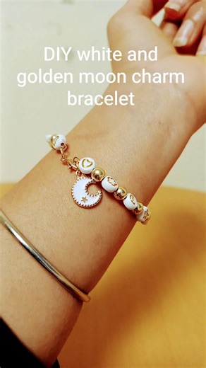 DIY moon charm bracelet| handmade jewellery #diy #bracelet #shorts