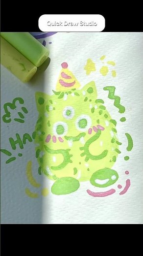 How to Draw a CUTE Green Monster (Easy for Beginners!) 🎨💚