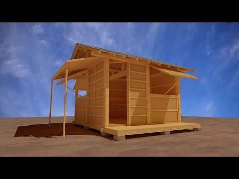 【木造建築物の構造】方丈庵の骨組みとか構造が何となく分かる動画（ARCHICADで作成したレンダリング/アニメーション）